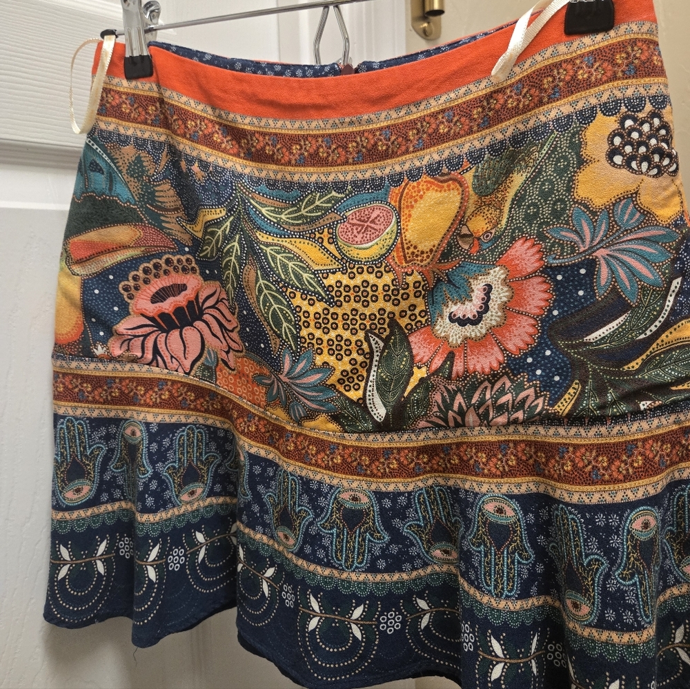Farm Rio Skirt Colorful Floral Patterned Women's Skirt